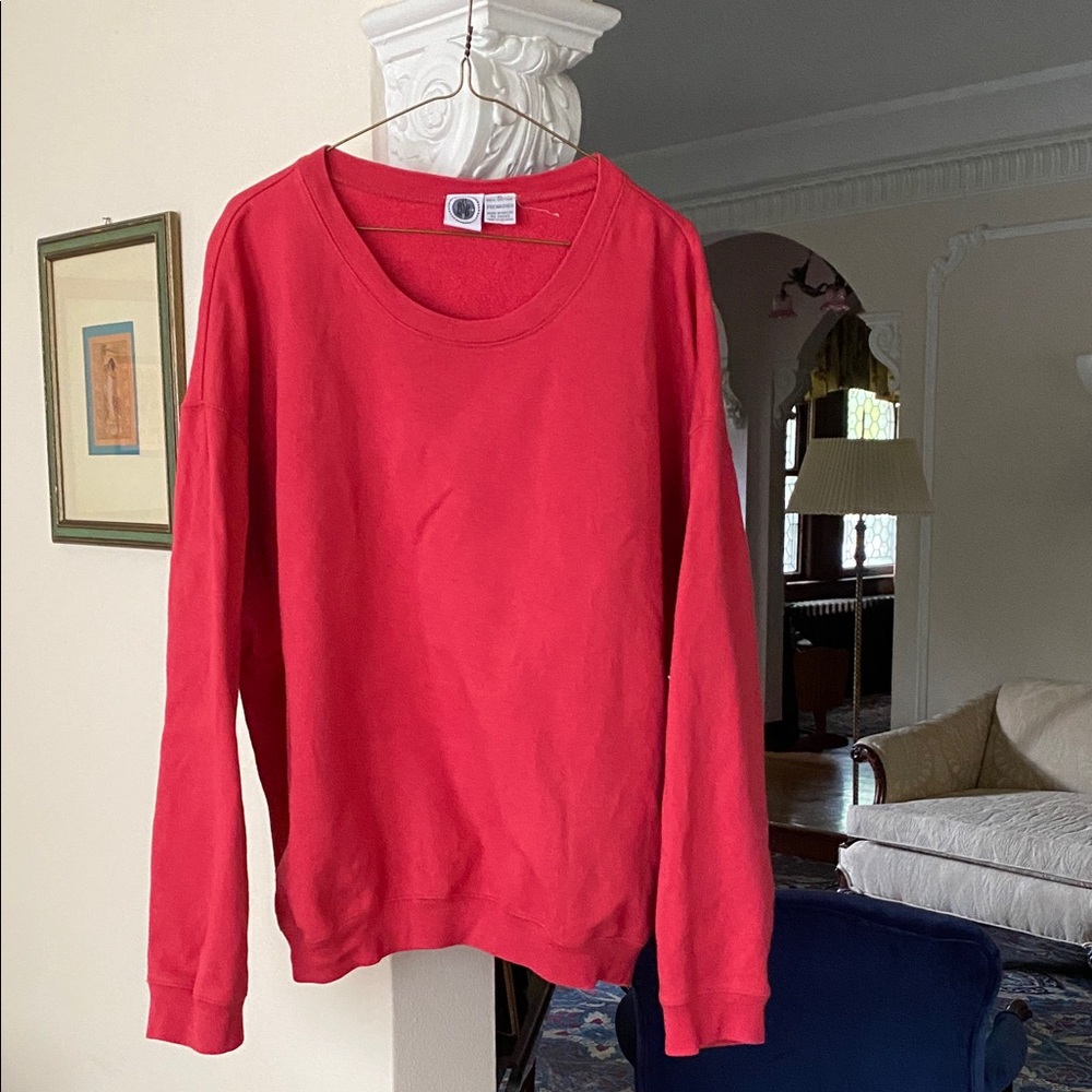 ASR Faded Pinkish-Red 100% Cotton Boxy Sweatshirt Men’s or Women’s Oversized XL